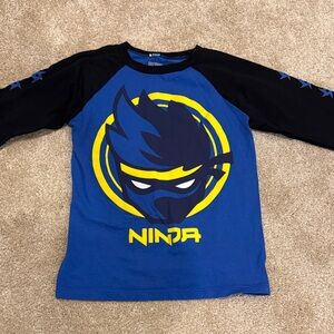 Ninja boys Long Sleeve Tee in Blue and Black. Small. Never wore.